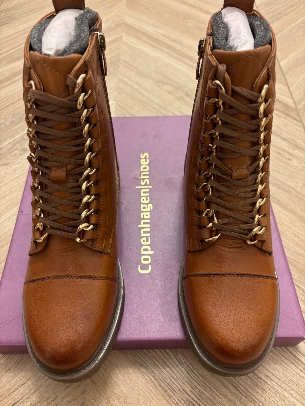 Leather boots